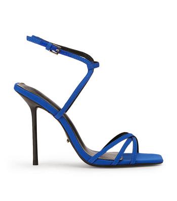 Azure Tony Bianco Nomad Azure Crepe 10.5cm Strappy Heels | ILQAV16395