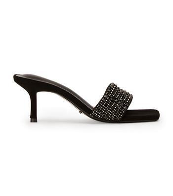 Black Tony Bianco Amos Black Crystal/Black Suede 6.5cm Event Heels | PILER76144