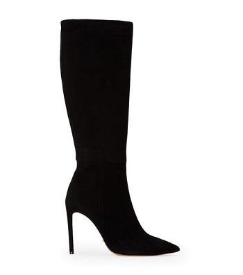 Black Tony Bianco Apollo Black Suede 10.5cm Knee High Boots | BILSO24219