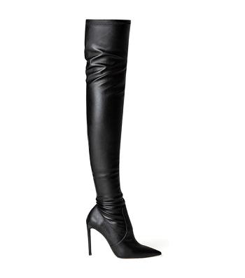 Black Tony Bianco Avah Black Venezia 10.5cm Stiletto Boots | YILVQ97781