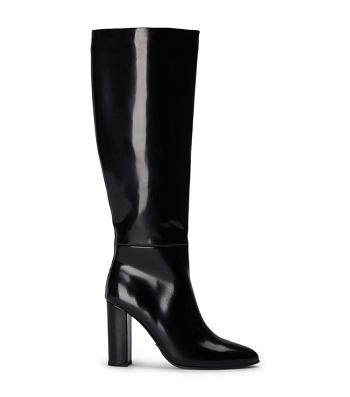 Black Tony Bianco Boss Black Hi Shine 9.5cm Heeled Boots | ILQCS17844