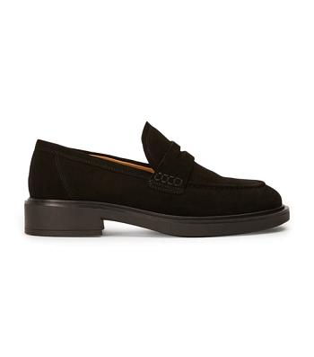 Black Tony Bianco Cherish Black Suede 4.5cm Loafers | SILNY68643