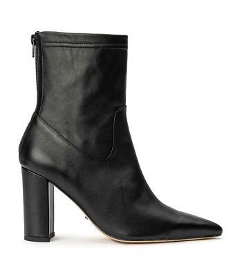 Black Tony Bianco Ellie Black Nappa 8.5cm Heeled Boots | ILCVG10162