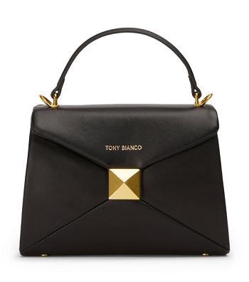 Black Tony Bianco Eve Black Leather Mini Handbags Accessories | UILTG84339