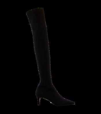 Black Tony Bianco Gracie Black Sock Knit 6.5cm Heeled Boots | ILICD90528