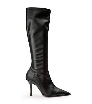 Black Tony Bianco Knight Black Venezia 9.5cm Stiletto Boots | TILPQ34937