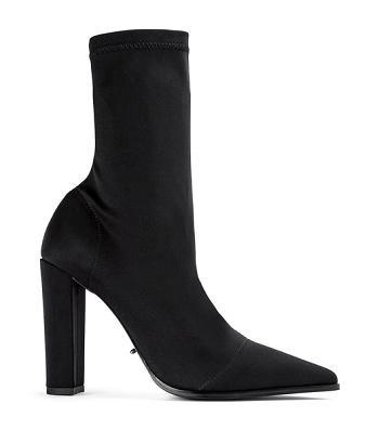 Black Tony Bianco Lila Black Lycra 10.3cm Ankle Boots | ILICD94080