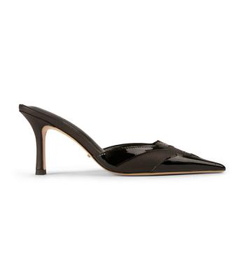 Black Tony Bianco Shuga Black/Black Patent 8cm Low Heels | EILVG57989