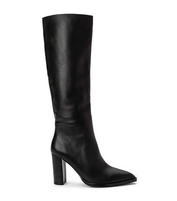 Black Tony Bianco Skyla Black Como 9cm Mid Calf Boots | BILSD29610