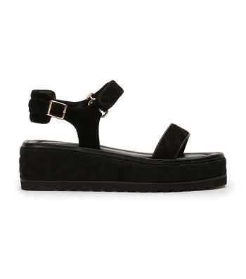 Black Tony Bianco Zahara Black Suede 6cm Sandals | ILJBT65447