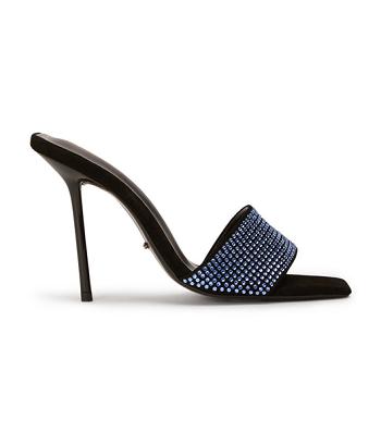 Blue / Black Tony Bianco Naomi Blue Crystal/Black Suede 10.5cm Event Heels | FILHY62220