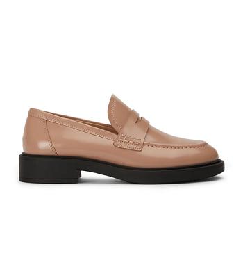 Brown Tony Bianco Cherish Latte Hi Shine 4.5cm Loafers | ILEAH14825