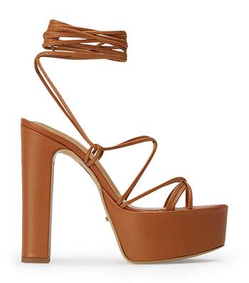 Brown Tony Bianco Jemma Tan Como 14cm Platform Shoes | DILVO92713