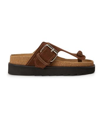 Brown Tony Bianco Marlo Choc Suede 3cm Sandals | ILNEJ62343