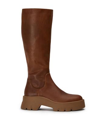 Brown Tony Bianco Rage Cognac 5.5cm Knee High Boots | DILKV88481