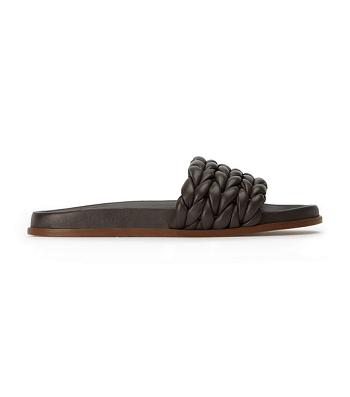 Chocolate Tony Bianco Layton Chocolate Nappa Slides | ILNEJ22449