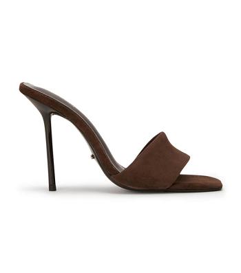 Chocolate Tony Bianco Natalie Espresso Suede 10.5cm Stiletto Heels | YILVQ20853