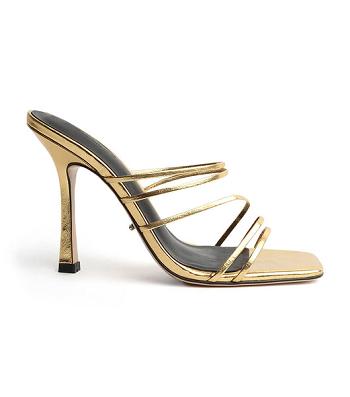 Gold Tony Bianco Foxie Gold Foil 10.5cm Bridal Heels | EILVG24502