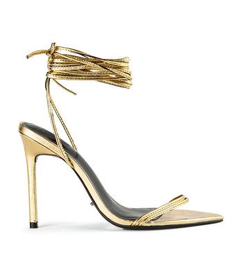 Gold Tony Bianco Millie Gold Foil 10.5cm Event Heels | BILSD23927