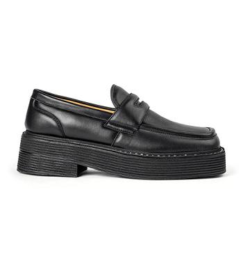 Grey / Black Tony Bianco Granite Black Nappa 5cm Loafers | SILNY80266