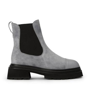 Grey Tony Bianco Hurricane Steel Grey Suede 5.5cm Ankle Boots | DILKV21848