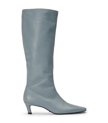 Grey Tony Bianco Vixon Steel Nappa 5cm Mid Calf Boots | ILJKU14730