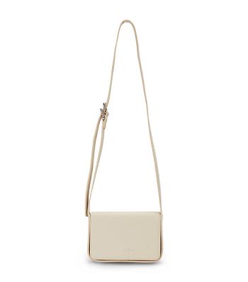 Light Yellow Tony Bianco Janey Vanilla Leather Shoulder Bag Accessories | TILPQ20460