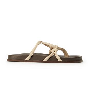 Light Yellow Tony Bianco Luelle Vanilla Nappa Slides | ILZDE16545