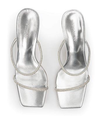 Silver / Metal Tony Bianco Chase Silver Nappa Metallic 8.5cm Low Heels | SILNY38848