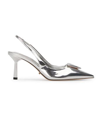 Silver Tony Bianco Bertie Silver Shine 7.5cm Court Shoes | YILGT58520