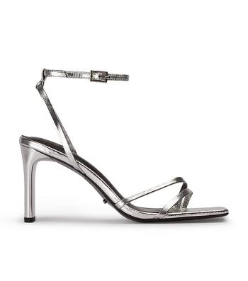 Silver Tony Bianco Corso Silver Foil 8.5cm Event Heels | ILQCS60346