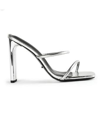 Silver Tony Bianco Florence Silver Foil 11cm Bridal Heels | YILVQ70499