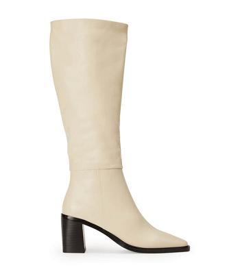 White Tony Bianco Darby Ecru Venice 7.5cm Knee High Boots | DILVO84961