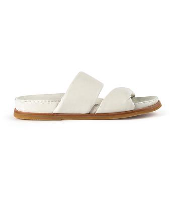 White Tony Bianco Henry Dove Nappa 3.5cm Slides | QILUV97863